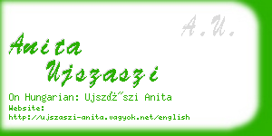 anita ujszaszi business card